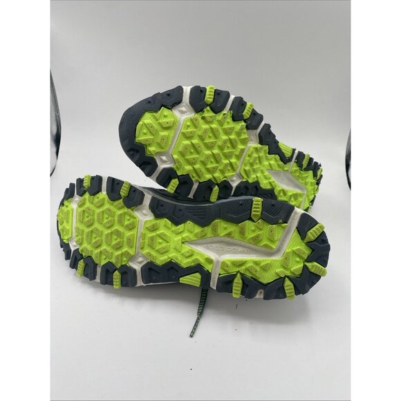 New Balance 410 v5  trail running shoe Gray/Lime Green/Navy 2017 Womens Size 10 - Picture 4 of 5